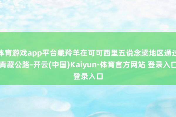 体育游戏app平台藏羚羊在可可西里五说念梁地区通过青藏公路-开云(中国)Kaiyun·体育官方网站 登录入口
