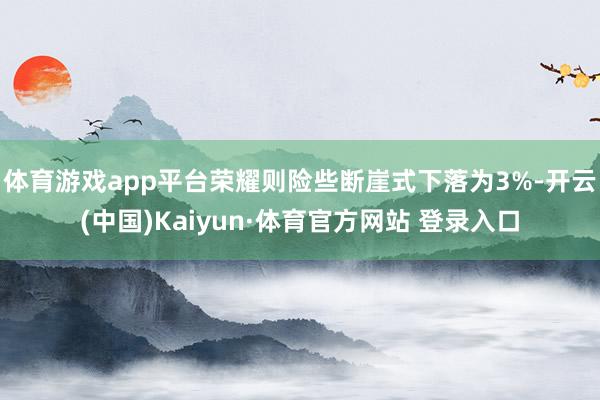 体育游戏app平台荣耀则险些断崖式下落为3%-开云(中国)Kaiyun·体育官方网站 登录入口