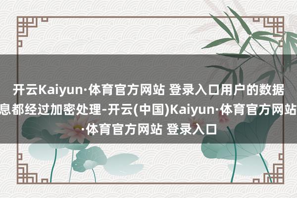 开云Kaiyun·体育官方网站 登录入口用户的数据和来去信息都经过加密处理-开云(中国)Kaiyun·体育官方网站 登录入口