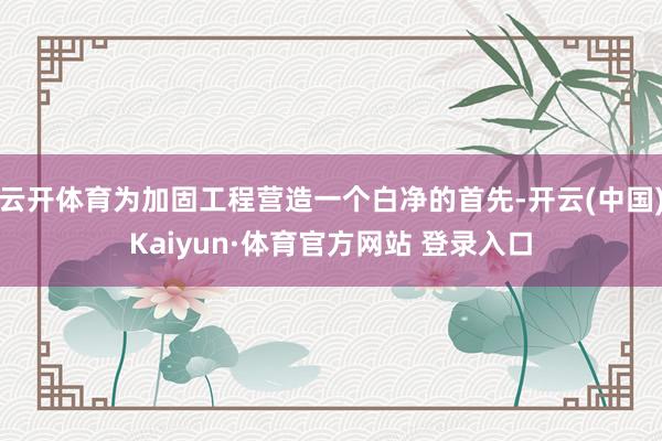 云开体育为加固工程营造一个白净的首先-开云(中国)Kaiyun·体育官方网站 登录入口