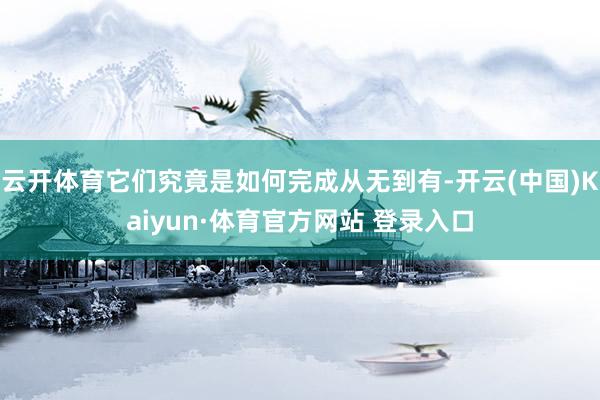 云开体育它们究竟是如何完成从无到有-开云(中国)Kaiyun·体育官方网站 登录入口