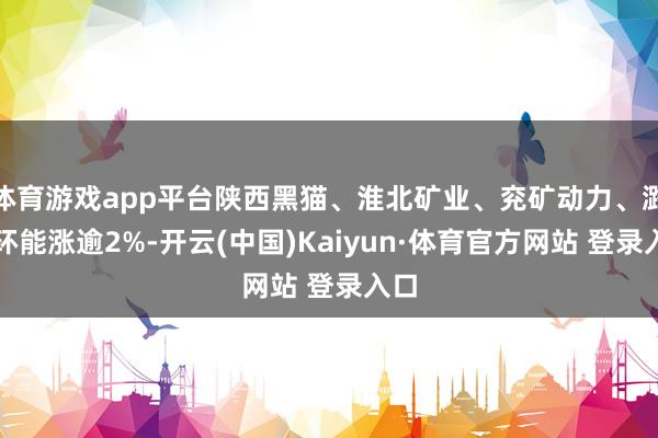 体育游戏app平台陕西黑猫、淮北矿业、兖矿动力、潞安环能涨逾2%-开云(中国)Kaiyun·体育官方网站 登录入口