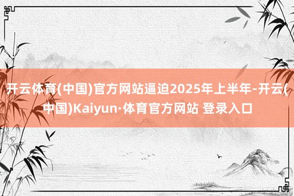 开云体育(中国)官方网站逼迫2025年上半年-开云(中国)Kaiyun·体育官方网站 登录入口