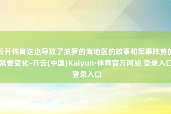 云开体育这也导致了波罗的海地区的政事和军事阵势的紧要变化-开云(中国)Kaiyun·体育官方网站 登录入口