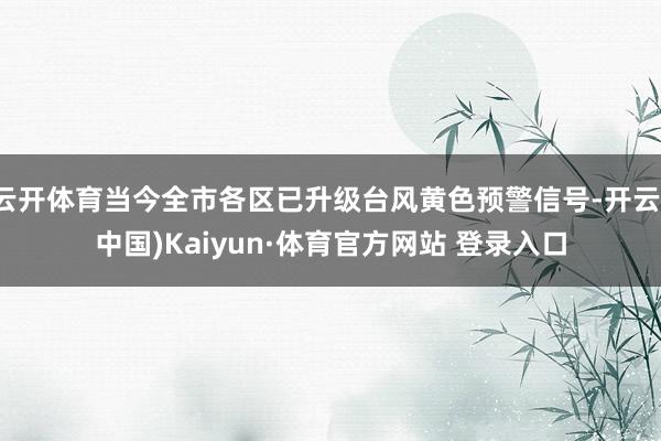 云开体育当今全市各区已升级台风黄色预警信号-开云(中国)Kaiyun·体育官方网站 登录入口
