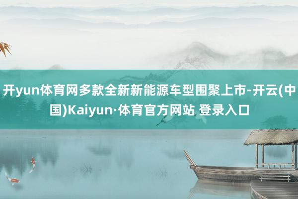 开yun体育网多款全新新能源车型围聚上市-开云(中国)Kaiyun·体育官方网站 登录入口
