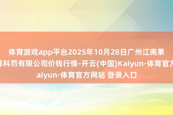 体育游戏app平台2025年10月28日广州江南果菜批发商场计算科罚有限公司价钱行情-开云(中国)Kaiyun·体育官方网站 登录入口