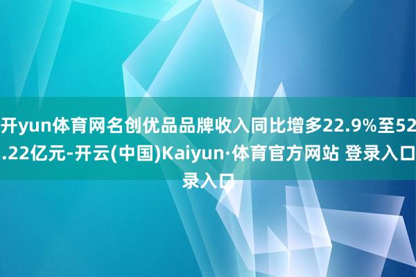 开yun体育网名创优品品牌收入同比增多22.9%至52.22亿元-开云(中国)Kaiyun·体育官方网站 登录入口
